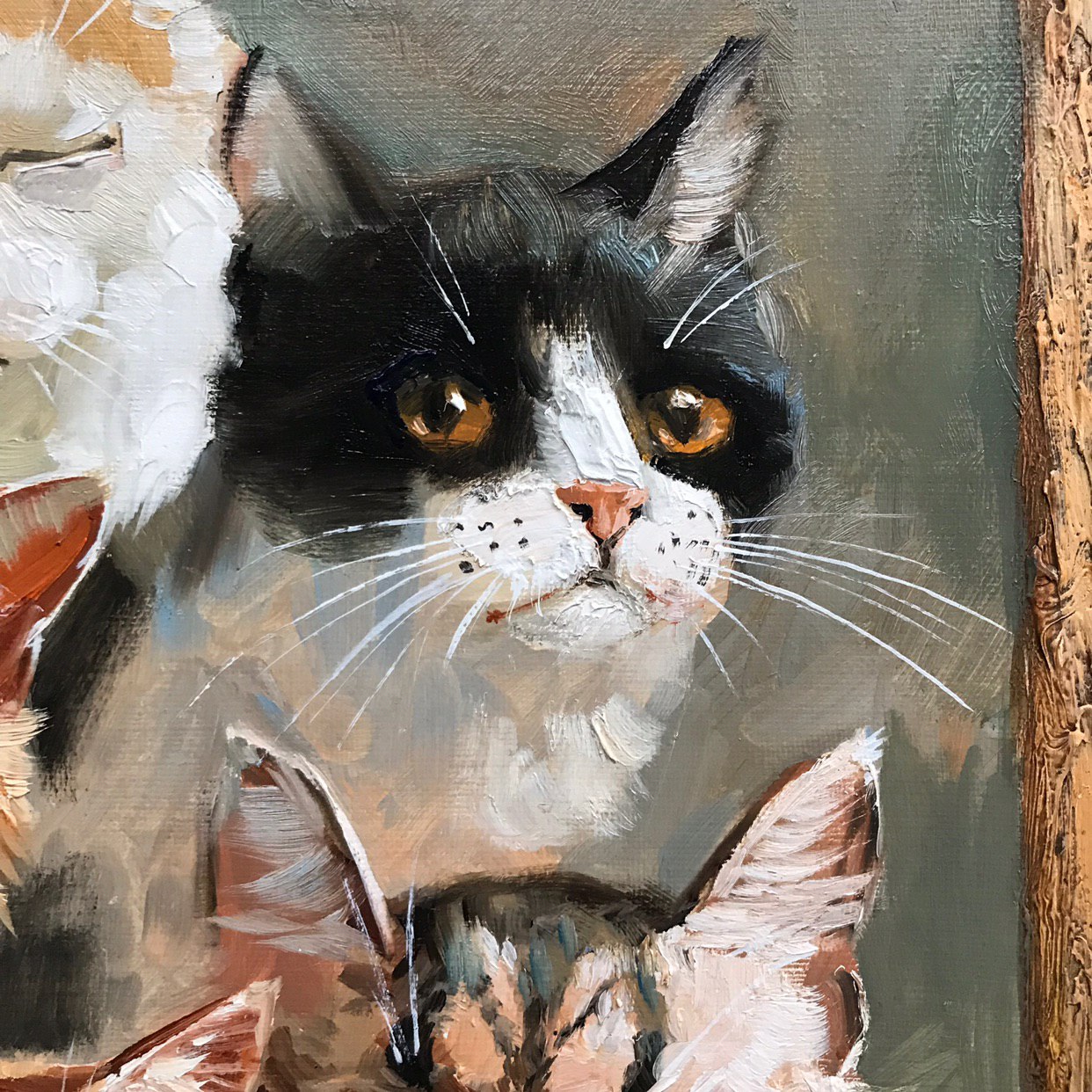Портрет кошки маслом